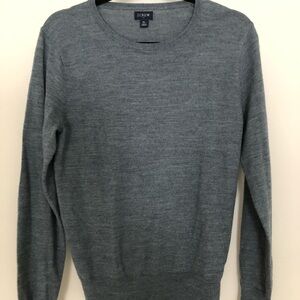 J. Crew Women’s Light Gray Merino Wool Blend Crewneck Sweater